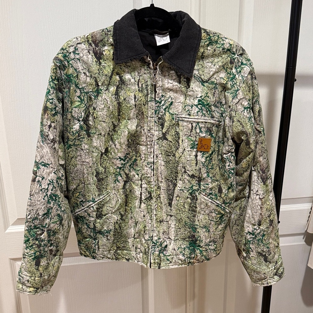 Badson Moss Camouflage Bomber Jacket with Black Collar